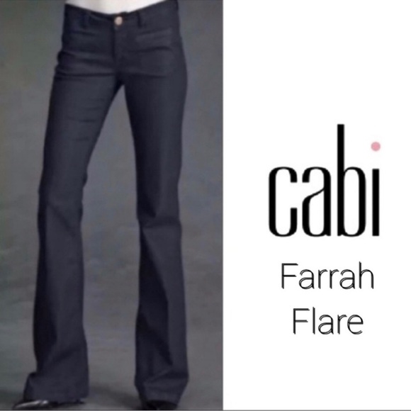 CAbi Denim - CAbi Jeans Farrah Flare Dark Wash Stretch Denim Women's Size 12